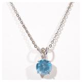 LOT 225 | IRRADIATED BLUE DIAMOND PENDANT NECKLACE | approximately 2.3 ct (8.45 - 8.52 x 5.2 mm) rou