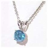  approximately 2.3 ct (8.45 - 8.52 x 5.2 mm) round brilliant cut irradiated blue diamond, i2-i3, in 