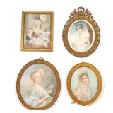 LOT 229 | (4PC) FINE CONTINENTAL PORTRAIT MINIATURES | Including a very fine portrait of a woman wit
