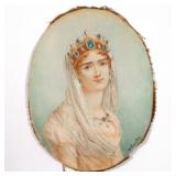  plus a portrait of Madame Recamier leaning against a tree, signed right margin, "Dumont" [?], a por
