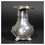 LOT 249 | GORHAM MARTELE STERLING VASE | Art nouveau, hand hammered and engraved en repousse with bl