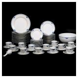 LOT 263 | (62PC) ROYAL COPENHAGEN PRINCESS BLUE CHINA SET | Dinner service comprising 12 dinner plat