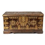 LOT 295 | 18TH CENTURY CONTINENTAL STORAGE CHEST | With brass strapwork and studs h. 22 w. 44 d. 20 