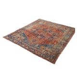 LOT 297 | ANTIQUE HERIZ CARPET OF DESIRABLE SIZE | Medallion, salmon field h. 10 ft. 4 in. w. 8 ft. 