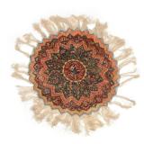 LOT 301 | FINE HEREKE SILK PICTORIAL RUG, SIGNED | Early 20th century, of circular (chrysanthemum) s