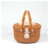 LOT 338 | VERY FINE MICHAEL KANE NANTUCKET BASKET | c. 1993, an impressive example of a Nantucket ov