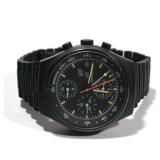 Porsche Design PVD wristwatch 7176S, s/n 45809, stainless steel case, black dial with three chronogr