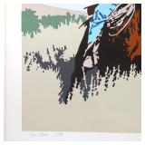  Line Rider Serigraph on paper, mounted Signed and dated "Feb. 73" lower right, ed. 1/82 h. 32 w. 29