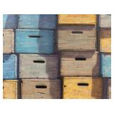 LOT 388 | RICHARD NEWMAN (AMERICAN, B. 1946) | Summer Migration Oil on panel Showing stacked wooden 