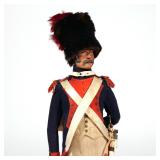 Inscribed "1810-14 Garde Imperiale / Veteran" on square wooden plinth, apparently unsigned, branded 