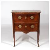 LOT 417 | CONTINENTAL WALNUT COMMODE OF SMALL SIZE | 19th century, likely French, with marble top ov