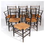 LOT 527 | (6PC) FRENCH PROVINCIAL SPINDLE DINING CHAIRS | Late 19th / early 20th century, oak in bla