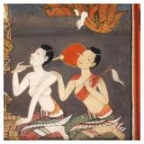 Many faced deity Mixed media on paper With inscription on verso, matted in a gilt frame h. 11-1/2 w.