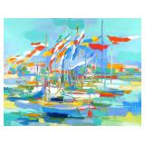 LOT 5 | NICOLA SIMBARI (ITALIAN, 1927-2012) | Oil on canvas Abstract with impasto, signed lower righ