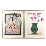 Lot 586  |  (2PC) WILLIAM FREE (20TH CENTURY)  |  Mixed media on paper Including a still-life with f