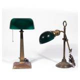 Lot 604  |  (2PC) PERIOD EMERALITE DESK LAMPS  |  Including an Emaralite Desk Lamp #8734 by H.G. McF