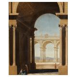 Lot 13 |  AFTER DIRCK VAN DELEN, 19TH CENTURY  |  Architectural view Oil on board laid on panel No a