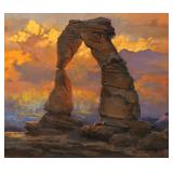 Lot 29  |  JALAL GHARBI (TUNISIAN/AMERICAN, 1920-2005)  |  "Delicate Arch", Ohio Oil on canvas Signe