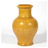 Lot 91  |  CHINESE MONOCROMATIC FAMILLE JUANE VASE  |  Of bulbous-shape with incised floral decorati