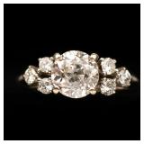 Lot 104  |  1.75CT OLD EUROPEAN CUT DIAMOND ENGAGEMENT RING  |  Designed as a very deep prong-set ap