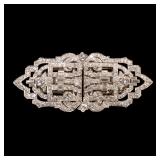Lot 107  |  ART DECO DIAMOND DOUBLE CLIP BROOCH  |  Designed as matching platinum openwork Art Deco 