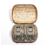 Lot 108  |  IMPORTANT AMERICAN PASTE SHOE BUCKLES  |  Each oval buckle mounting seventy-two intricat
