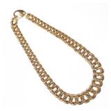 Lot 116  |  TAPERING LINK 14K GOLD NECKLACE  |  Italian 14k yellow gold; 51.4g