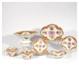 Lot 139  |  (9PC) CHAMBERLAINS WORCESTER PORCELAIN  |  Early 19th century, in the scarlet Japan patt