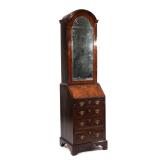 Lot 145  |  GEORGE I WALNUT BUREAU-CABINET OF SMALL SIZE  |  Having a bonnet top over a full length 