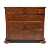 Lot 146  |  WILLIAM & MARY OYSTER VENEER CHEST OF DRAWERS  |  18th century or earlier, the top surfa