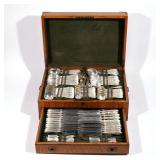 Lot 197  |  WHITING "COLONIAL B ENGRAVED" STERLING FLATWARE  |  A fine example of engraved decorated