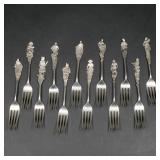 Lot 200 |  (12PC) GORHAM NUREMBURG STERLING SILVER FORKS  |  A set of 12 forks in Gorham