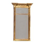 Lot 245  |  FEDERAL GILT PIER MIRROR  |  With carved decoration h. 46 w. 26 in.