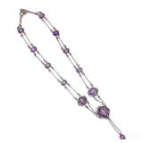 Lot 314  |  THEODOR FAHRNER STERLING & AMETHYST NECKLACE  |  Art Nouveau / Jugendstil; designed as a