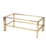 Lot 361  |  (ATTRIB) PIERRE CARDIN COFFEE TABLE  |  Chrome and brass low table frame with lower shel