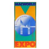 Lot 374 |  MACWORLD EXPO POSTER, 1990  |  "In a world of its own," with 1990 letter from Cherif Mouj