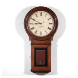 Lot 396  |  E. HOWARD & CO. BOSTON REGULATOR  |  Regulator wall clock, painted zinc dial with Roman 