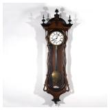 Lot 421  |  ART NOUVEAU VIENNA REGULATOR WALL CLOCK  |  Round face with Roman numerals and sub-secon