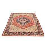 Lot 429  |  CONTEMPORARY HERIZ STYLE CARPET  |  100% wool pile, hand woven, with central medallion h