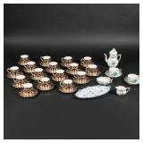Lot 465  |  (40PC) BLUE LACE, HEREND, & OLD IMARI CHINA  |  Including a Royal Copenhagen fluted blue