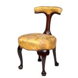 Lot 474  |  GEORGIAN-STYLE BESPOKEN GAMBLERS/COCKFIGHT CHAIR  |  Typical form with over upholstered 
