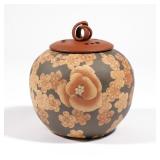 ITO SEKISUI V (B. 1941) | Mumyoi Neriage round incense burner dia. 5 in. Ito Sekisui V is a Japanese