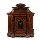 AESTHETIC MOVEMENT ROSEWOOD PARLOUR CABINET | Circa 1870, having extensive veneers, polychrome and m
