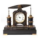 FRENCH INDUSTRIAL BEAM ENGINE CLOCK | 19th century, attributed to Guilmet, Paris, a beam engine auto