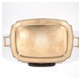 GORHAM STERLING SILVER TRAY | Patterned rim with urn decorations, with outset handles, approx. 150 t