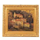JALAL GHARBI (TUNISIAN/ AMERICAN, 1920-2005) | Oppede-le-vieux Oil on canvas Signed lower left h. 20