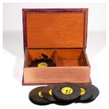 THORENS BOOK-FORM MUSIC BOX | With 20+ discs h. 3-3/4 w. 12 d. 8-1/2 in.
