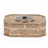 TIFFANY STERLING BOX WITH WATCH | Marked Sterling Tiffany & Co France . 13 Jewels, numbered :177844.