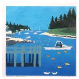 SABRA FIELD (B. 1935) | Maine Morning Woodblock Pencil signed lower right, titled lower left h. 8 w.