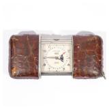 MOVADO TRAVEL WATCH | Movado Ermeto Travel Watch with Moon Phases and leather triple calendar travel